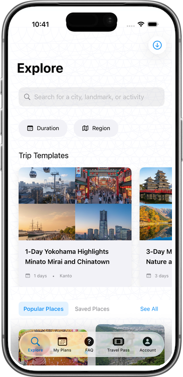 JT Planner app interface on iPhone